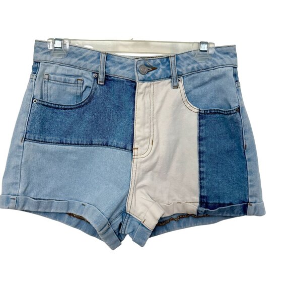 Womens Pacific Sun Patchwork Denim Shorts, Size 27 - Picture 1 of 3